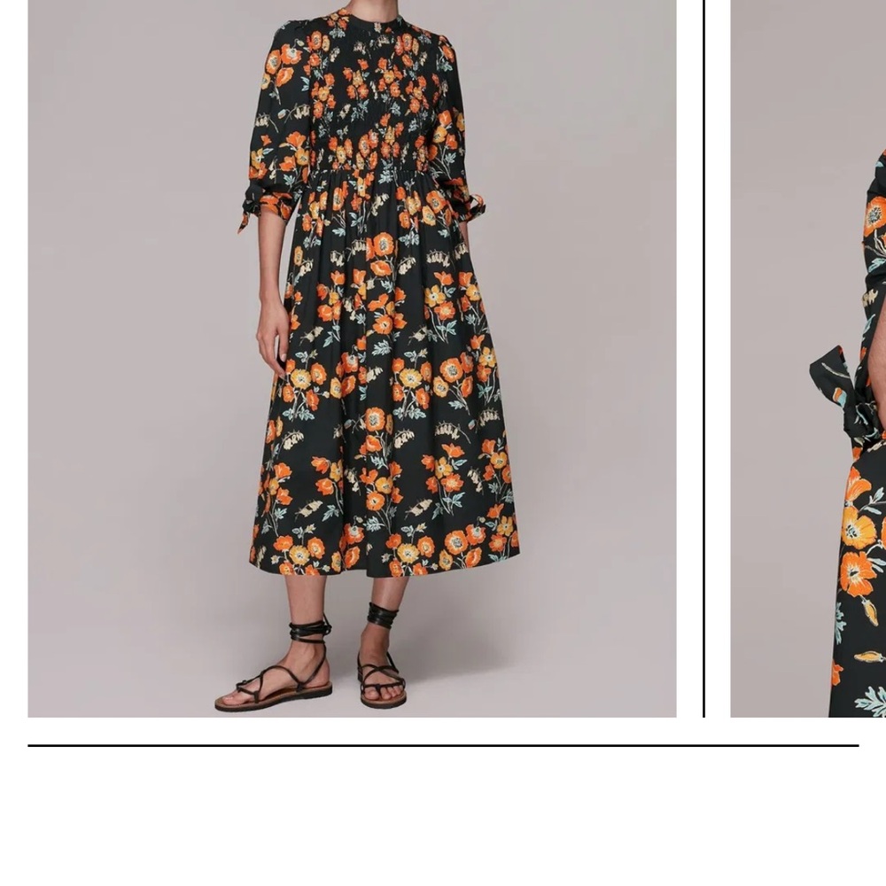 Whistles 100% cotton midi dress - Picture 4 of 10